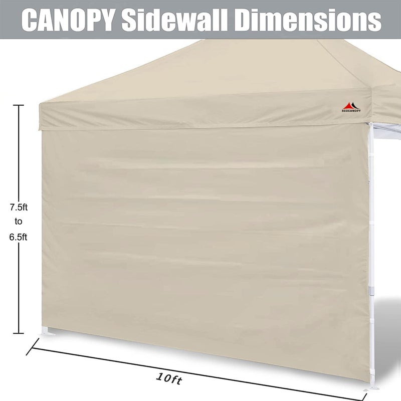 SCOCANOPY SideWall for 10x10 Canopy Frame, 3 Pack SunWall Only,(Beige) - Image 2